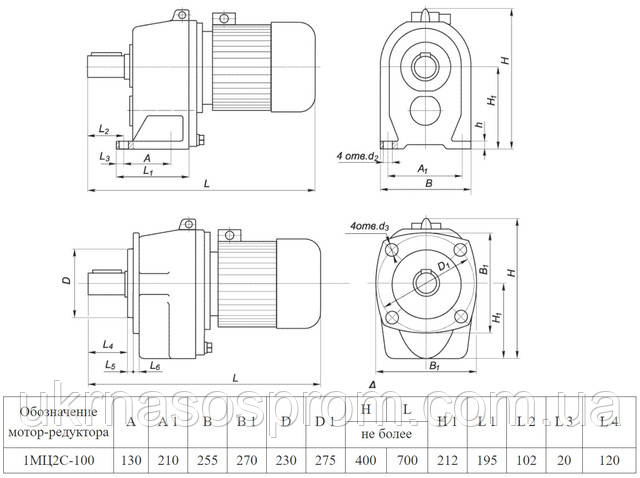 Мотор-редуктор 1МЦ2С-100-112-5,5