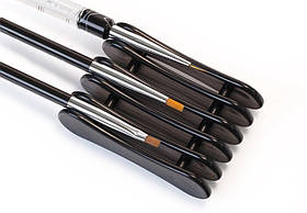 Пластикова підставка-тримач чорна під пензля на 5 секцій