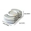 Антистрес спіннер DIGGER SILVER слайдер іграшка з металу фіджет клікер 3 в 1, фото 8