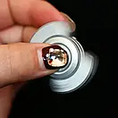 Антистрес спіннер DIGGER SILVER слайдер іграшка з металу фіджет клікер 3 в 1, фото 5