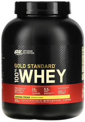 Сироватковий протеїн Optimum Nutrition 100% Whey Gold Standard 2.27 кг Банан, фото 1