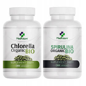 НАБІР 1+1 - Chlorella + Spirulina Organic BIO