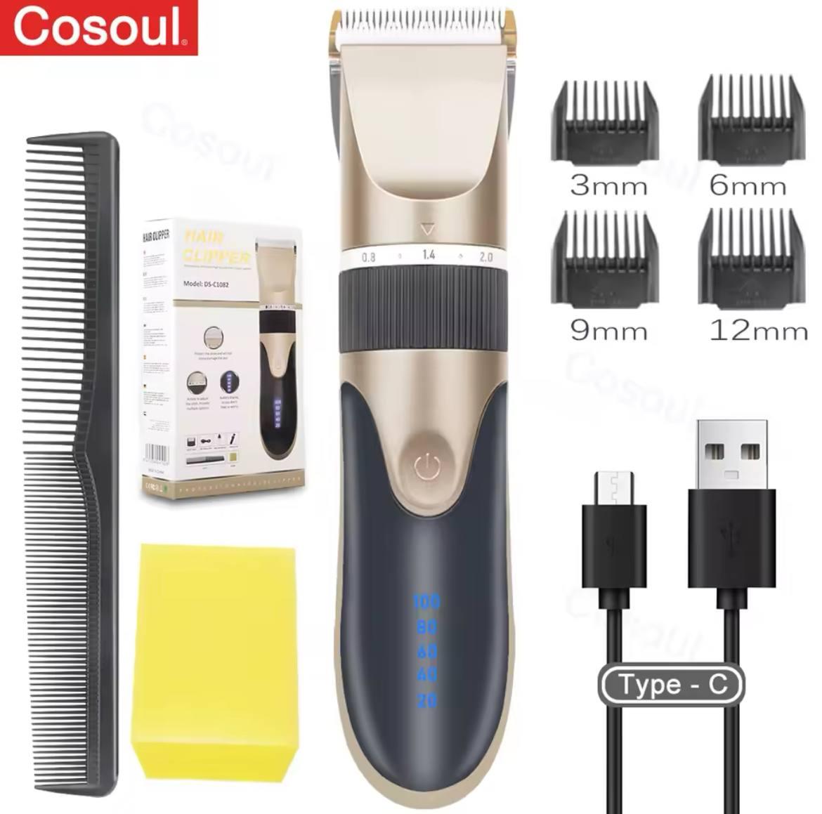 Бездротовий тример із керамічним лезом Hair Clipper DS-C1082 для стриження волосся й бороди