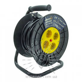 Подовжувач-котушка LMK72002 4 гнізда 20м 16A з заземленням Lemanso захист від перевантаження, макс нагр 800-3000Вт