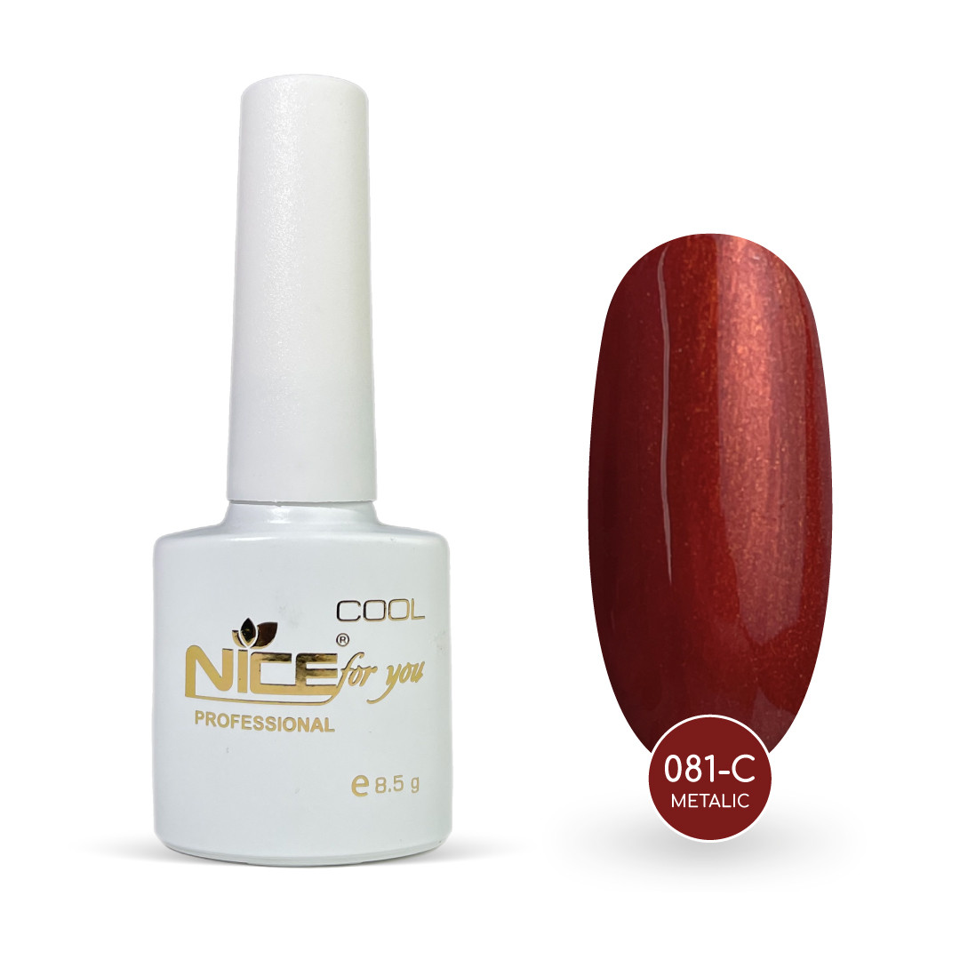 Гель-лак Nice for you Metalic Cool 081-С Бордо 8.5 г