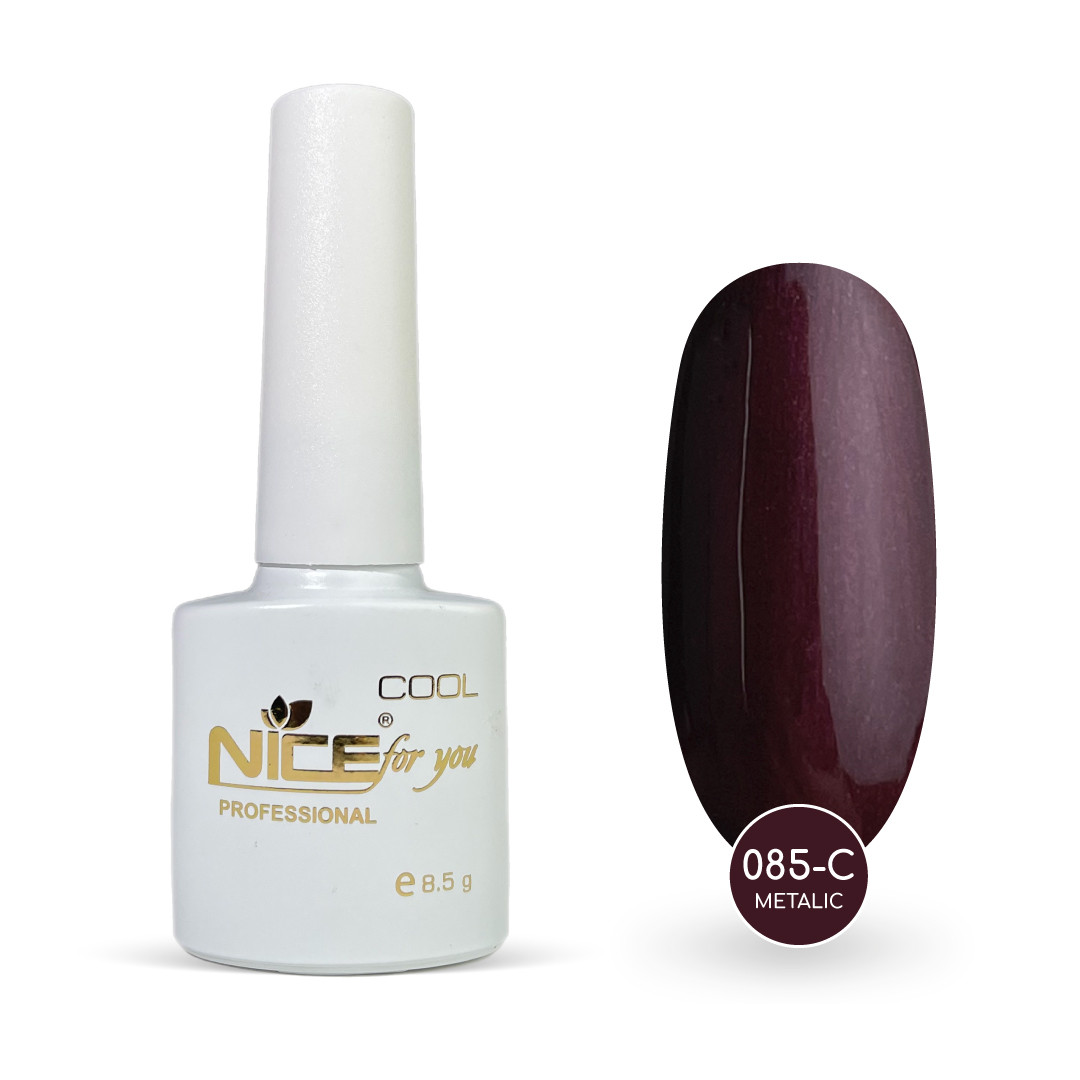 Гель-лак Nice for you Metalic Cool 085-С Сливовий 8.5 г
