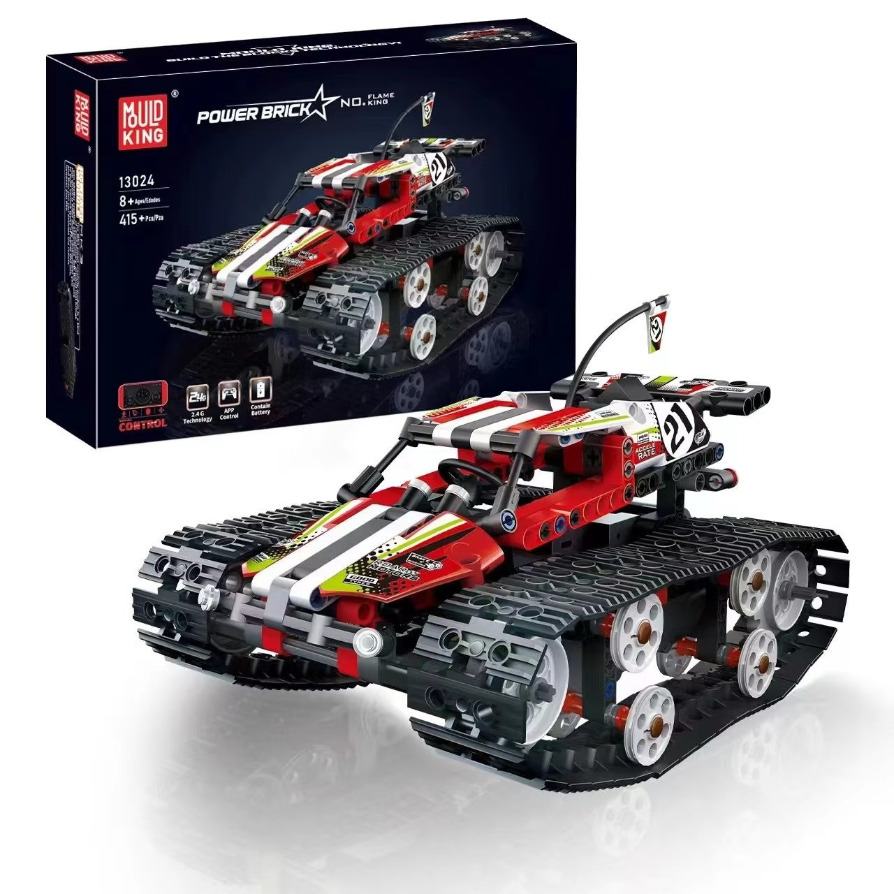 Конструктор гоночна машина на гусеничному ходу з дистанційним керуванням на 415 деталей, фото 1