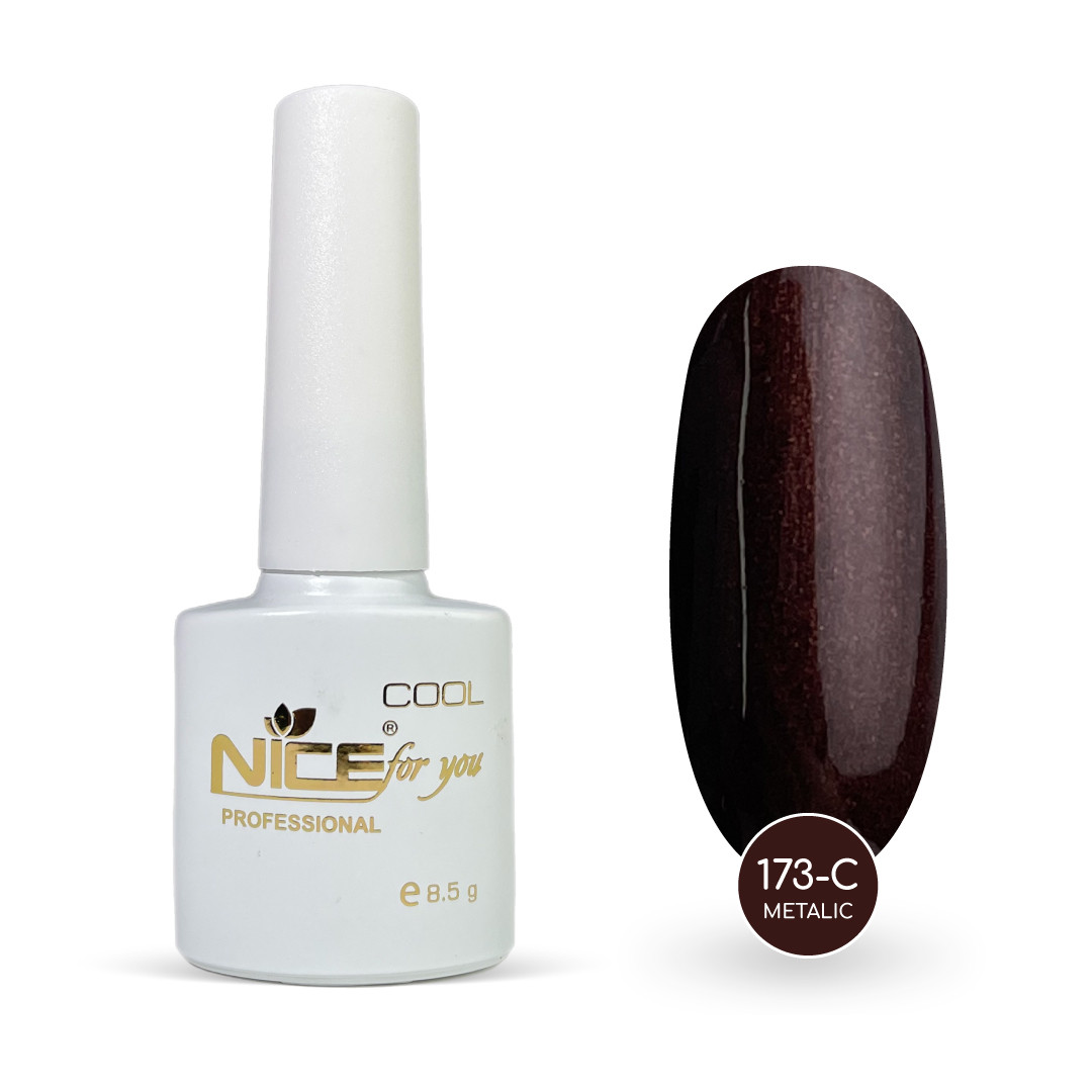 Гель-лак Nice for you Metalic Cool 173-С Шоколадний 8.5 г