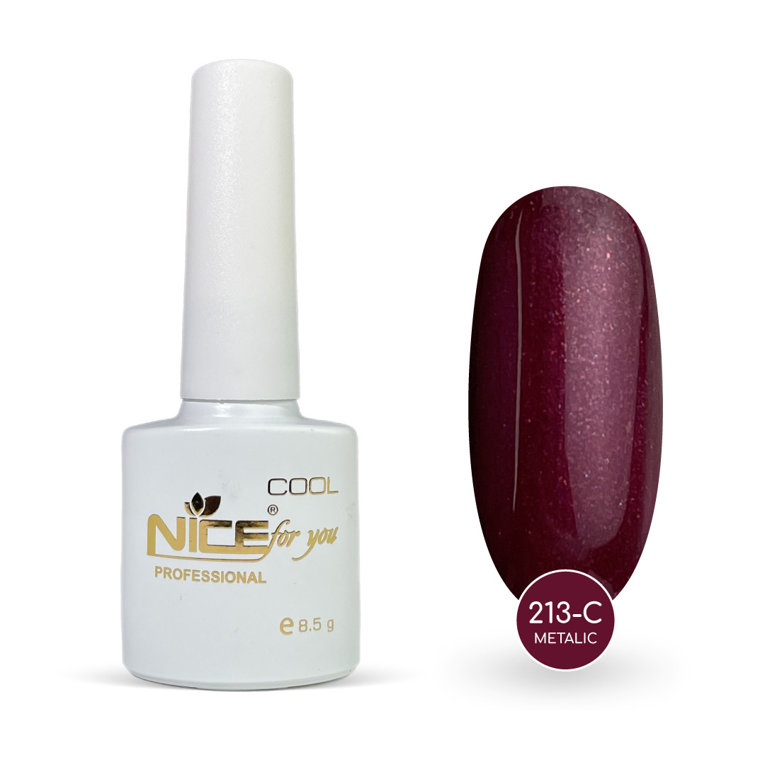 Гель-лак Nice for you Metalic Cool 213-С Баклажанний 8.5 г