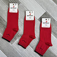 Шкарпетки жіночі демісезонні бавовна середні ВженеBOSSі, розмір 23-25, червоні, 10943, фото 2