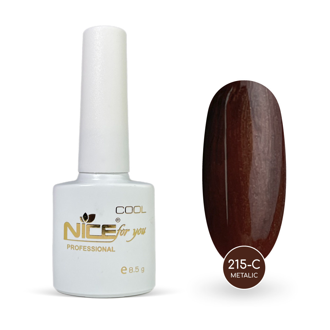 Гель-лак Nice for you Metalic Cool 215-С Бронзовий 8.5 г
