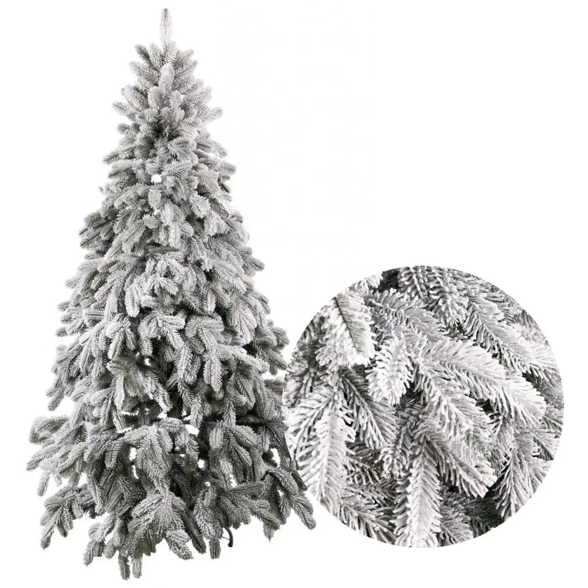 Новорічна Бельгійська ялинка лита (Засніжена) 1.9м, фото 1