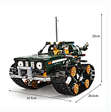 Конструктор гоночна машина на гусеничному ходу з дистанційним керуванням на 626 деталей, зелений, фото 3