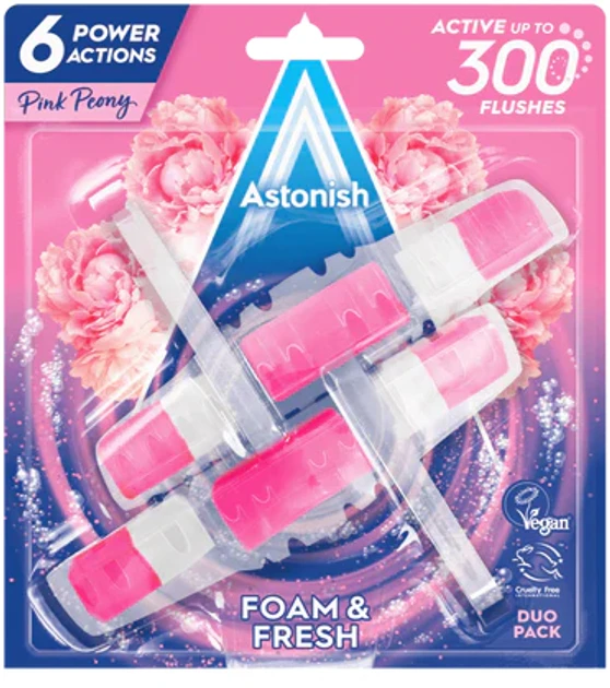 Блоки для унітазу Astonish Pink Peony 2 шт, фото 1