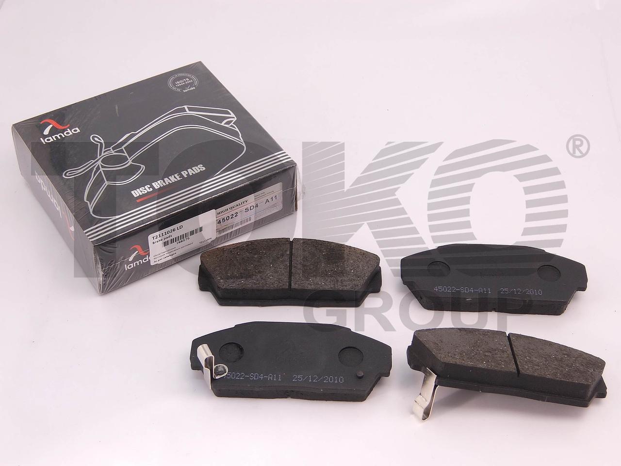 Передні гальмівні колодки HONDA ACCORD AERODECK ACURA INTEGRA | Колодки гальмівні Хонда Акорд, Інтегра