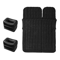 Надувний матрац в салон або багажник автомобіля з подушками та двома опорними підставками 136*147 см Чорний