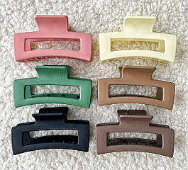 Крабі для волосся гуртом 10,5*4,5 см 12 шт./пач. КАУЧУК