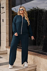 Жіночий трикотажний костюм зі штанами палаццо "Alicante"  | Батал