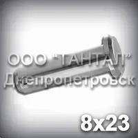 Палець — вісь 8х23 DIN 1444 В (ГОСТ 9650-80 тип 6) ISO 2341 сталевий оцинкований