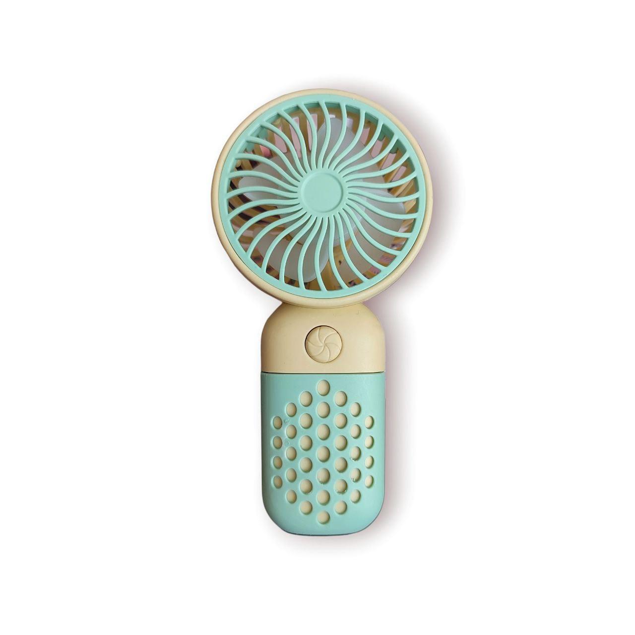 Ручний міні портативний вентилятор IS Z8, з зарядкою USB Mini Fan жовтий з зеленим, фото 1