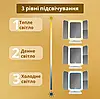 Потрійне дзеркало з підсвіткою і збільшенням на ніжці для макіяжу. Дзеркало із сенсорним екраном і збільшенням, фото 4
