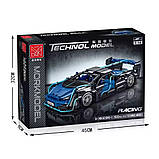 Конструктор Спортивна машина на 1529 деталей, синя, фото 3