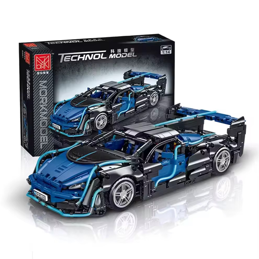 Конструктор Спортивна машина на 1529 деталей, синя, фото 1