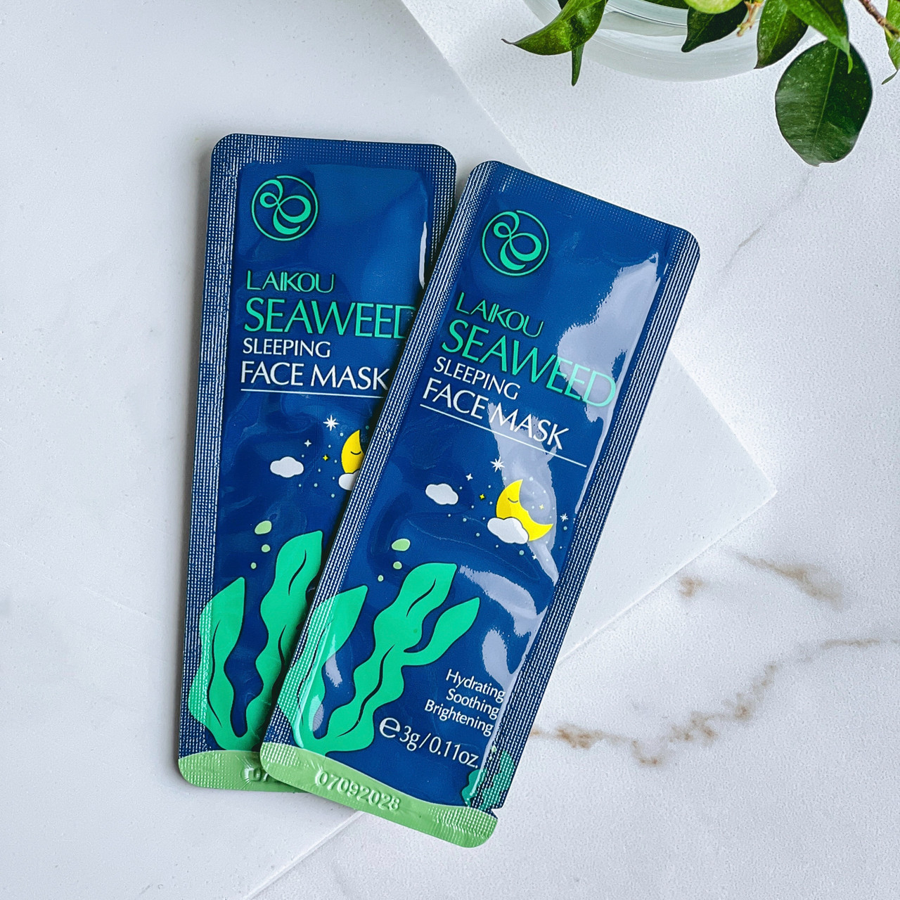 Нічна маска для обличчя з екстрактом водоростей Laikou Seaweed Sleeping Face Mask 3g