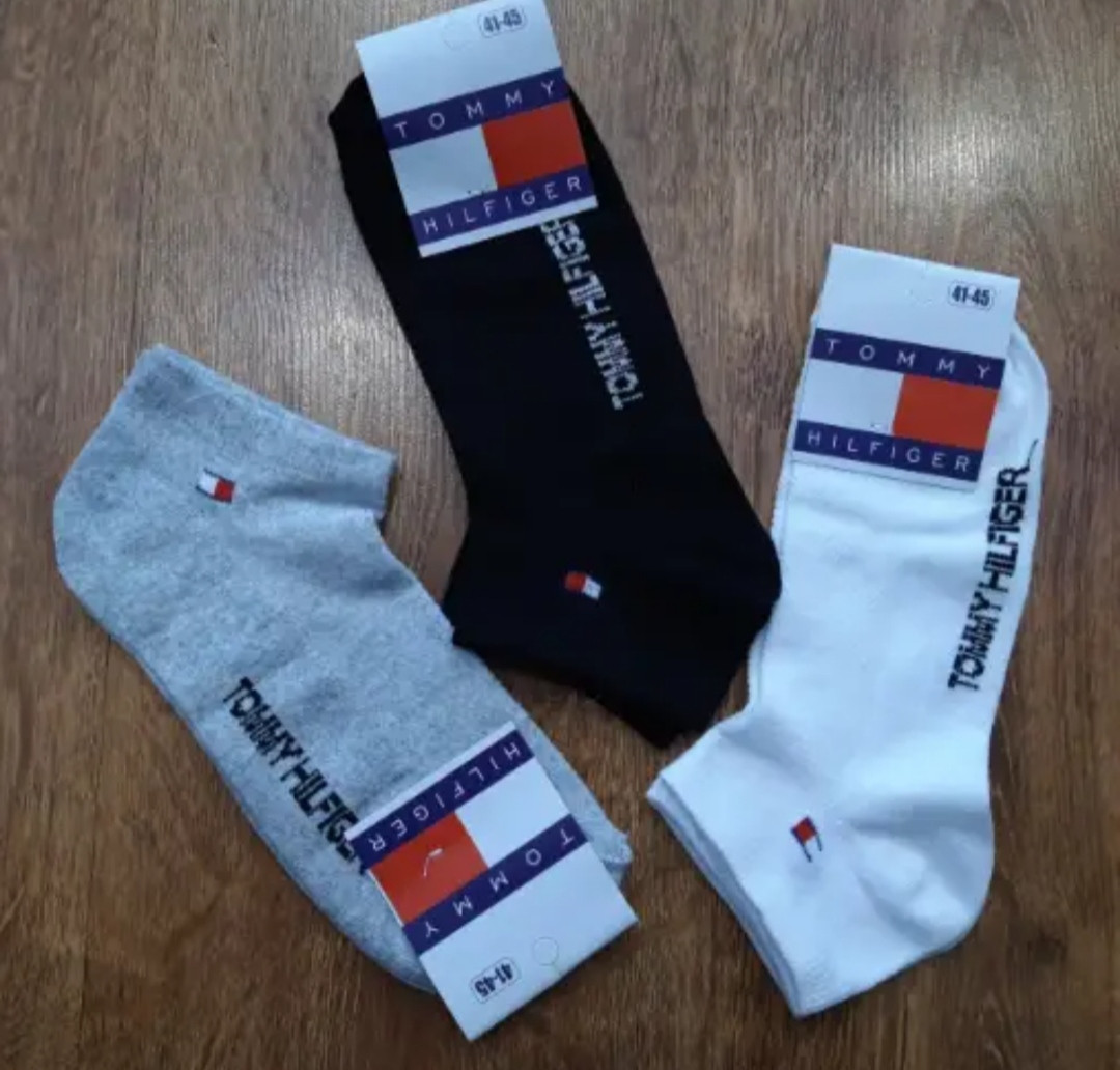 Короткі демісезонні чорні спортивні шкарпетки Tommy Hilfiger