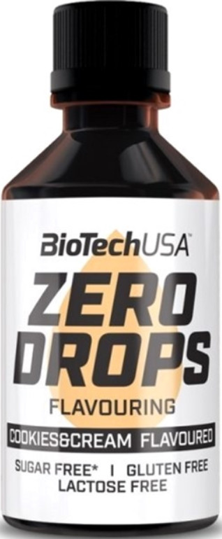Цукрозамінник BioTech Zero Drops 50 мл печиво з кремом, фото 1