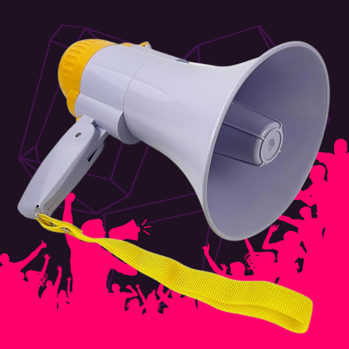 Гучномовець 15W із записом ручний рупор Megaphone -HW-8C-GYellow., фото 1