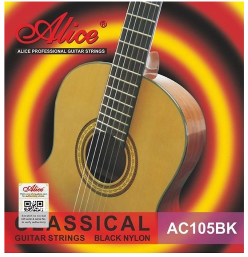 Струни для класичної гітари Alice AC105BKH 28.5-44 сильний натяг