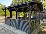 Дерев'яна альтанка 3 на 4 м, "Катана" розбірна зашивкою ялинкою, фото 5