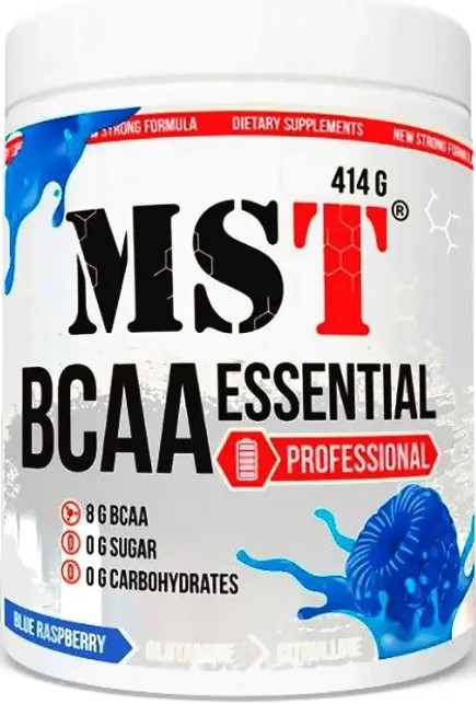 Амінокислоти ВСАА MST BCAA Essential Proffesional 414 г Блакитна малина