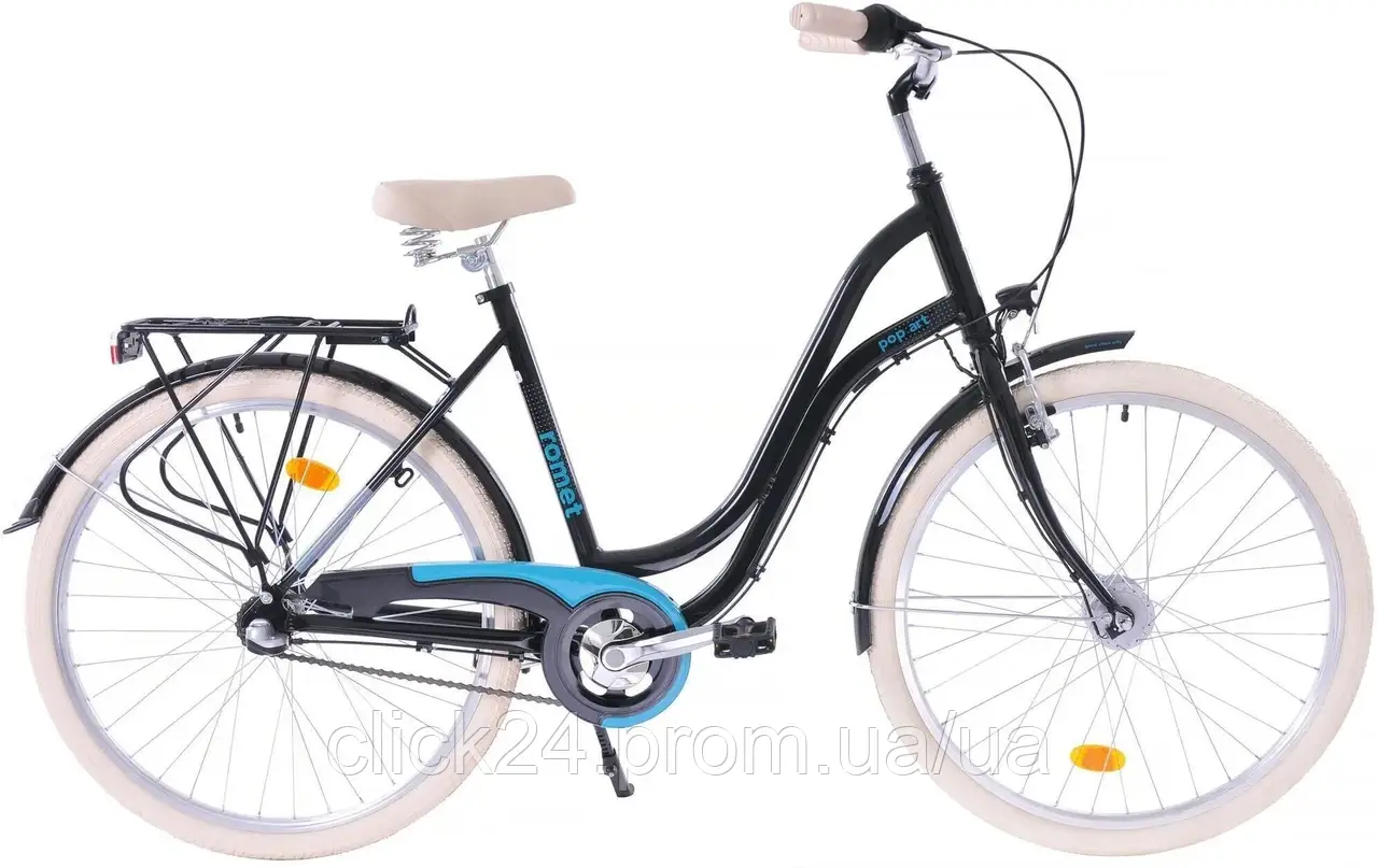 Rower miejski 26 Romet POP ART M(19") czarny | PRODUKT DOSTĘPNY TYLKO ONLINE !!!
