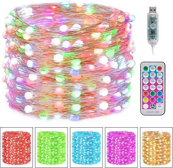BrizLabs 10m 100led RGB Пастельні гірлянди (7 кольорів + багатобарвні) ЮСБ