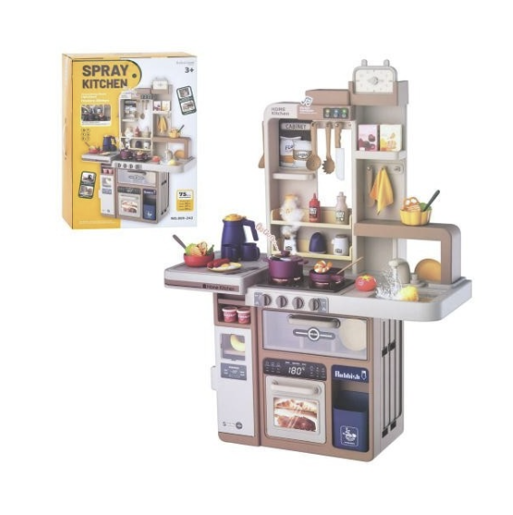 Дитяча кухня Spray Kitchen 889-242, світлові та звукові ефекти, 75 предметів, 93см, 3+.