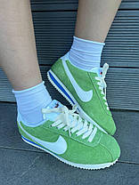 Жіночі кросівки Nike Cortez Green Кеди Найк Кортез низькі рожеві текстиль шкіра повсякденні демісезон, фото 6