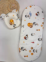 Комплект в коляску : непромокаюче простирадло + ортопедична подушка