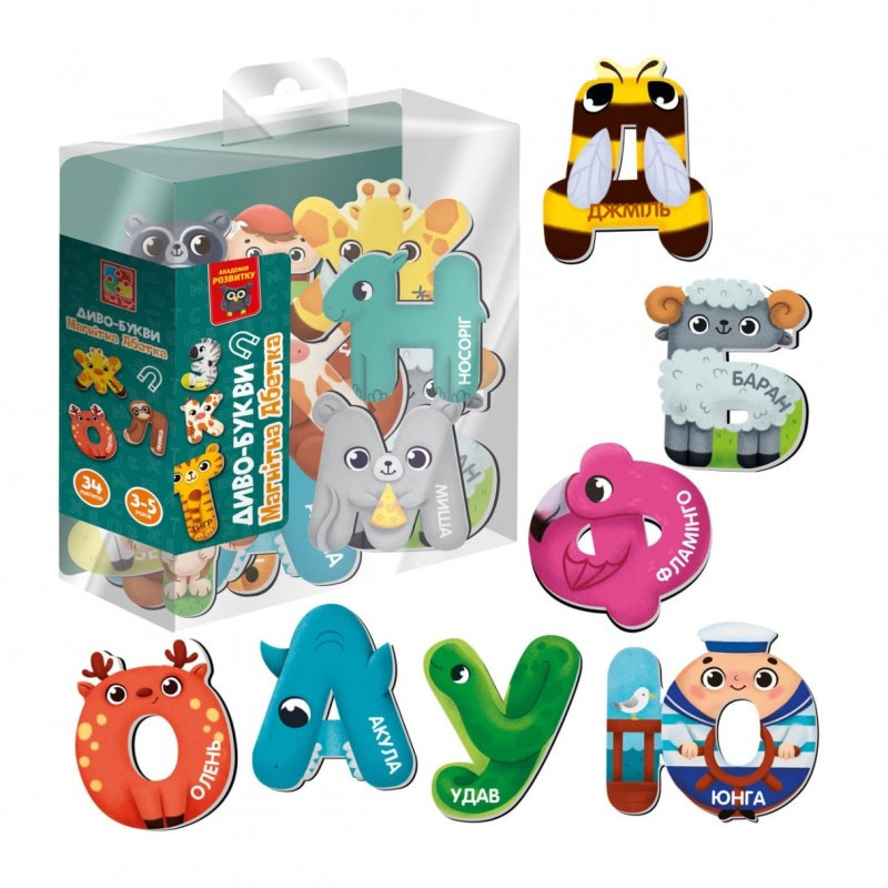 Гра розвивальна Vladi Toys магнітна Vladi Toys. Чудо-букви. Азбука. VT5411-18