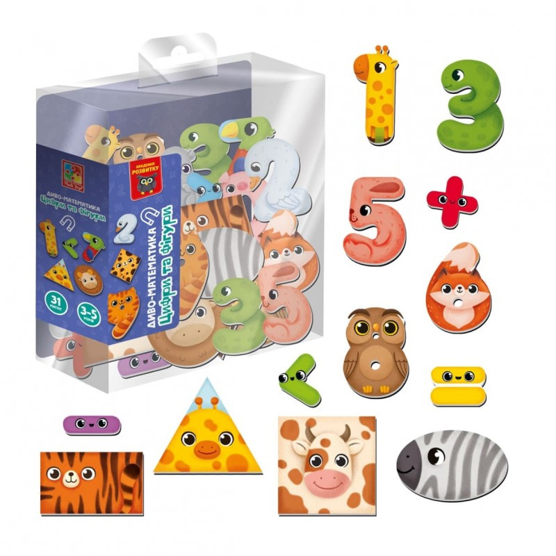 Гра розвивальна Vladi Toys магнітна Vladi Toys. Диво-математика. Цифри та фігури. VT5411-19