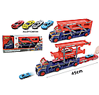Набір з транспортом трейлер K140A11 29,5см, машинки 4шт,3+., фото 2