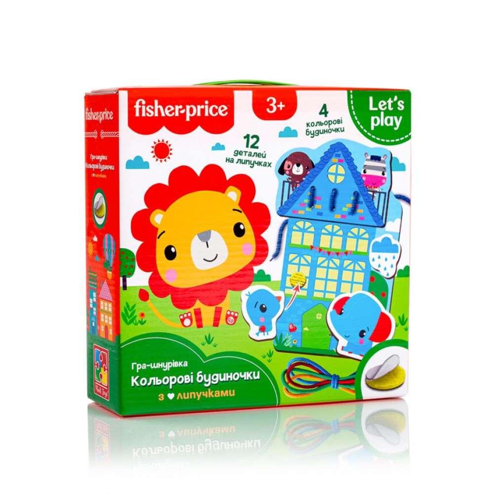 Гра-шнурівка «Fisher Price. Кольорові будиночки» Vladi Toys VT5303-26