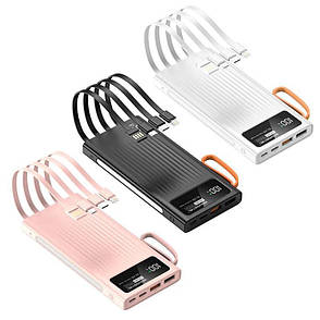 Портативний зарядний пристрій повер банк Power Bank "YM-643DX" на 20000 mAh, білий, фото 4