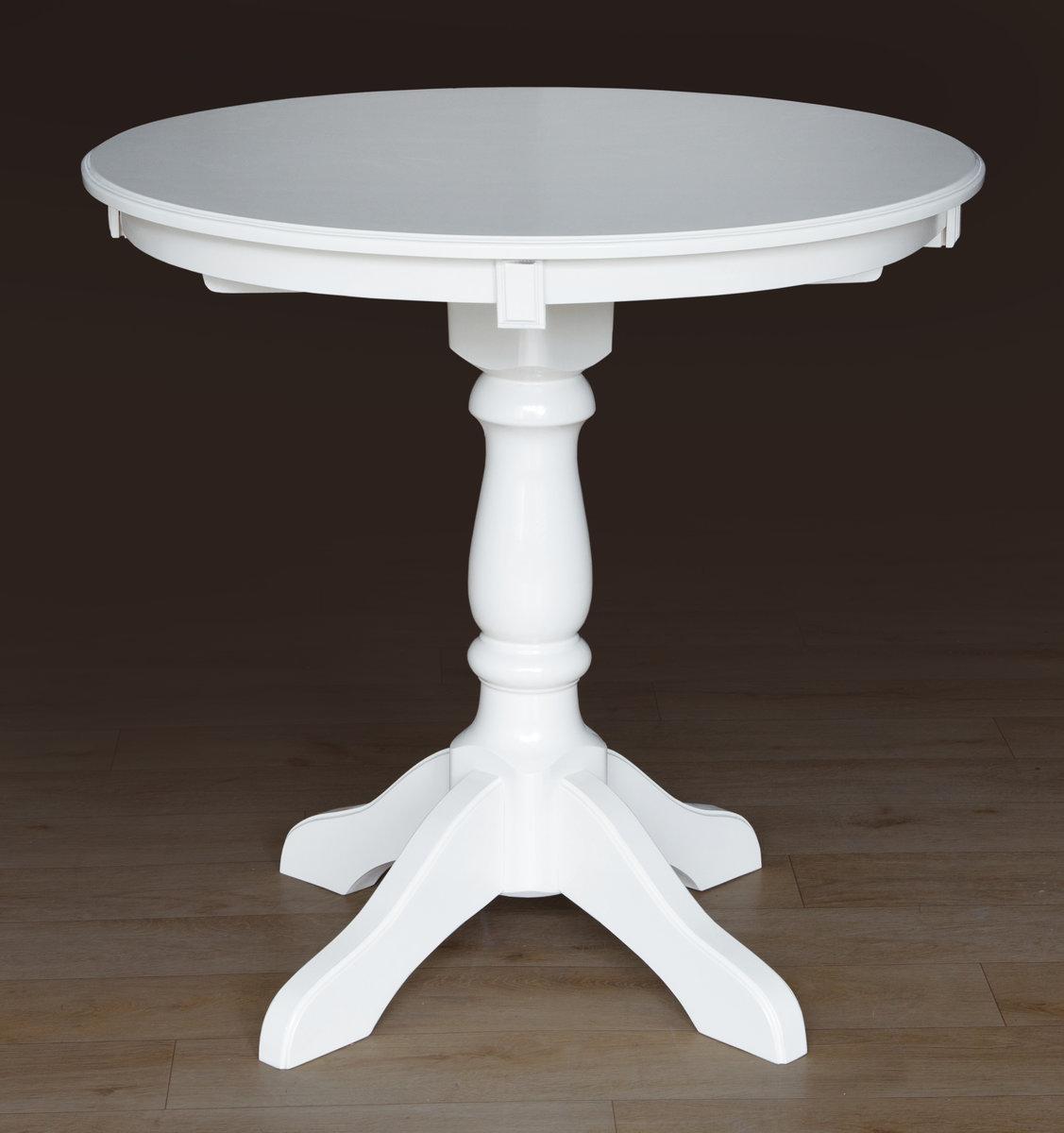 Стіл Чумак нерозкл (D=80), білий, фото 1