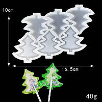 Форма силіконова для льодяників Ялинки із 6 шт.