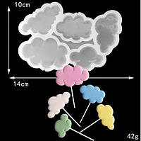 Форма силіконова для льодяників Хмари з 5 шт.