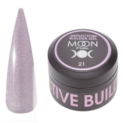 Гель моделюючий світловідбиваючий Moon Full Reflective Builder Gel №21, 30 мл, лавандовий