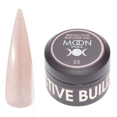 Гель моделюючий світловідбиваючий Moon Full Reflective Builder Gel №23, 30 мл, беж теплий