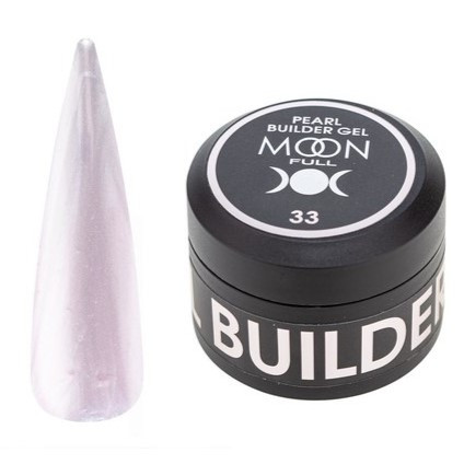 Гель перламутровий моделюючий Moon Full Pearl Builder Gel №33, 30 мл, рожевий